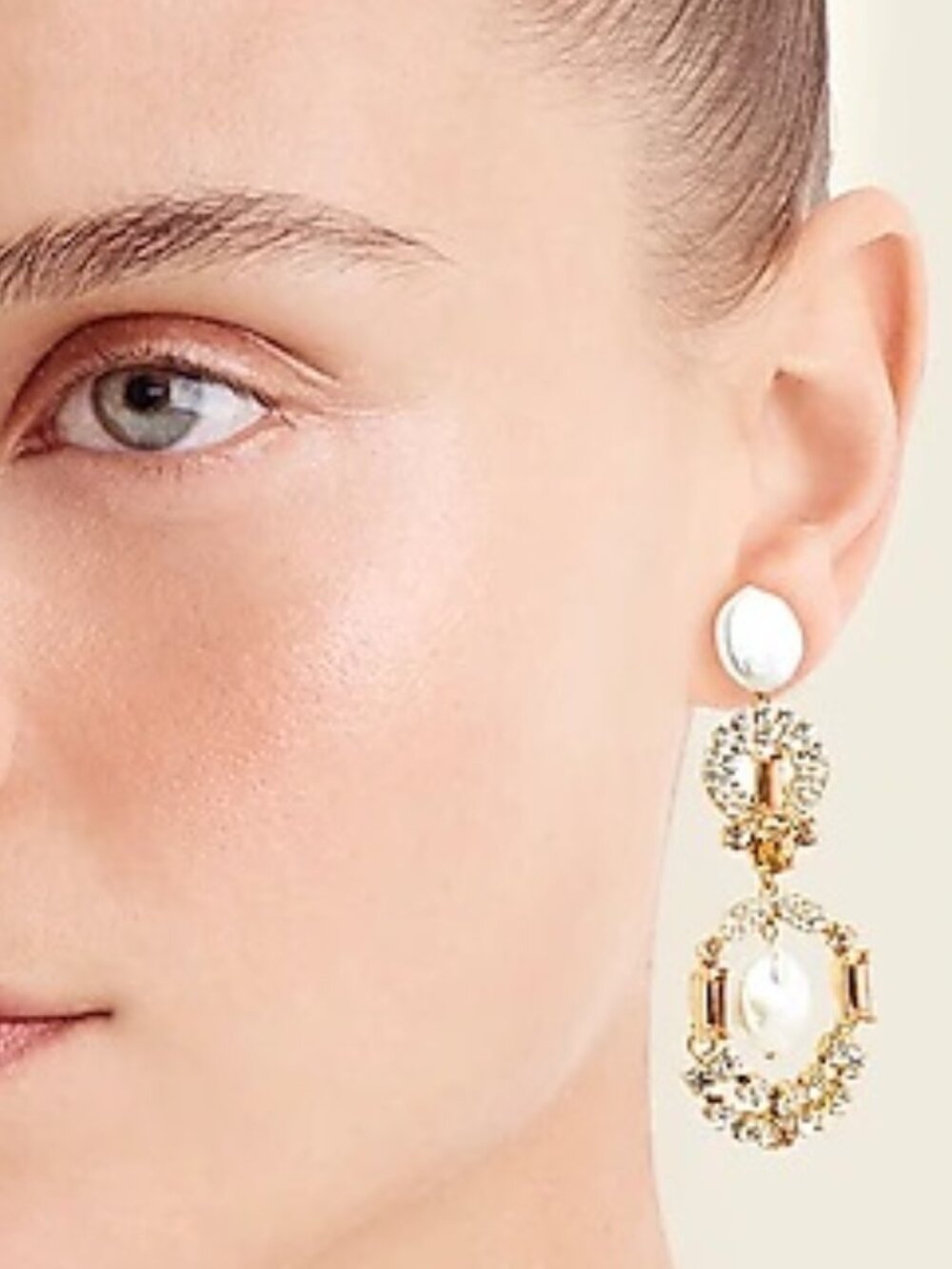 NWT J. Crew Freshwater Pearl Drop Earrings - Picture 2 of 11